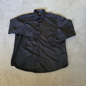 Geoffrey Beene Men's Black Dress Shirt - Long Sleeve